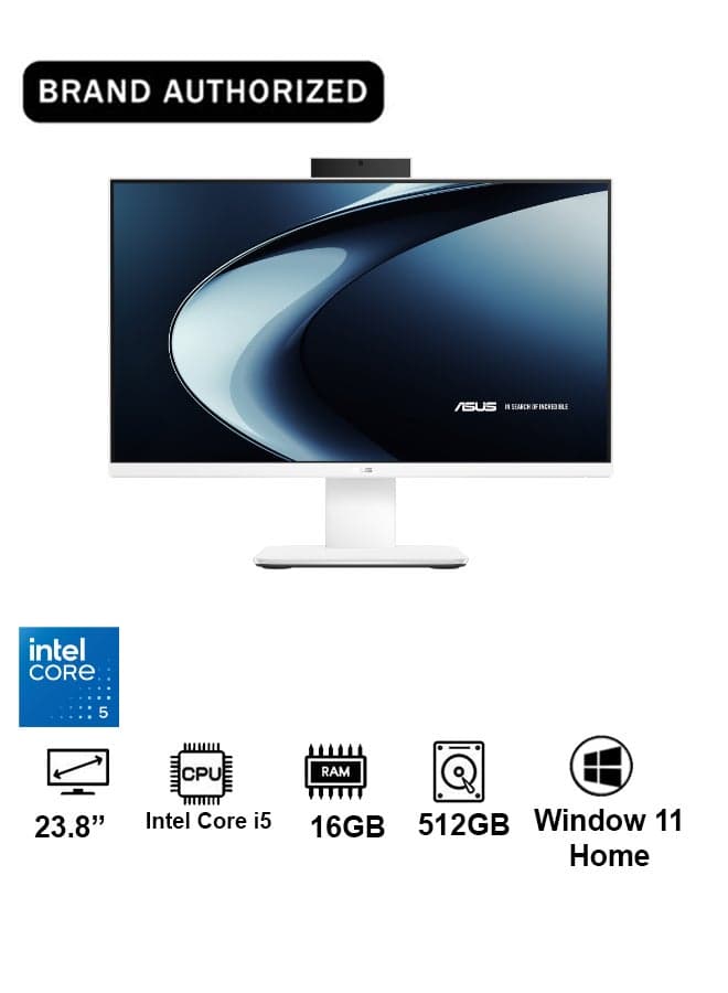 V400 AiO 23.8-Inch FHD Display, Intel Core 5 210H Processor/16GB RAM/512GB SSD/Windows 11 Home white