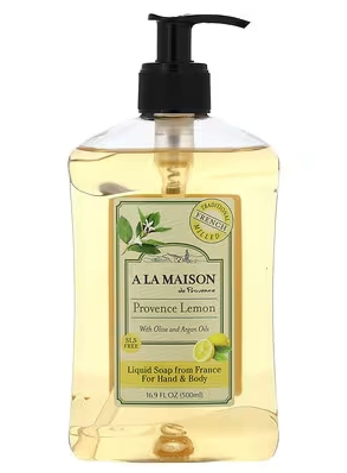 A La Maison de Provence, Liquid Soap For Hand & Body, Provence Lemon, 16.9 fl oz (500 ml)
