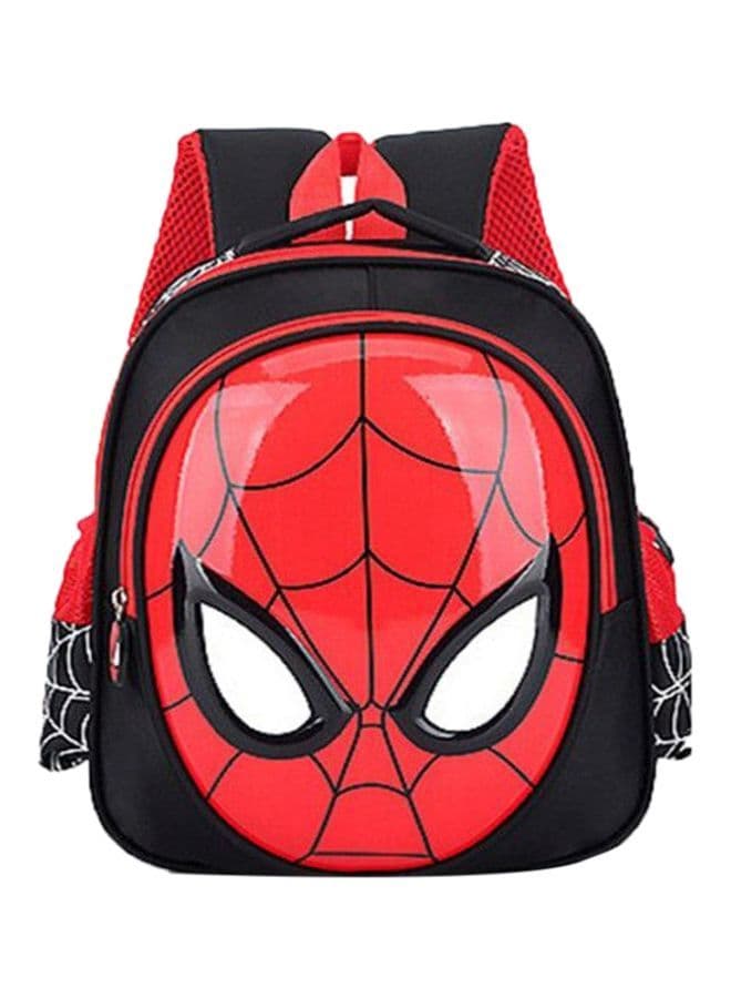 Kids Spiderman Printed Backpack 12 inch Red/Black