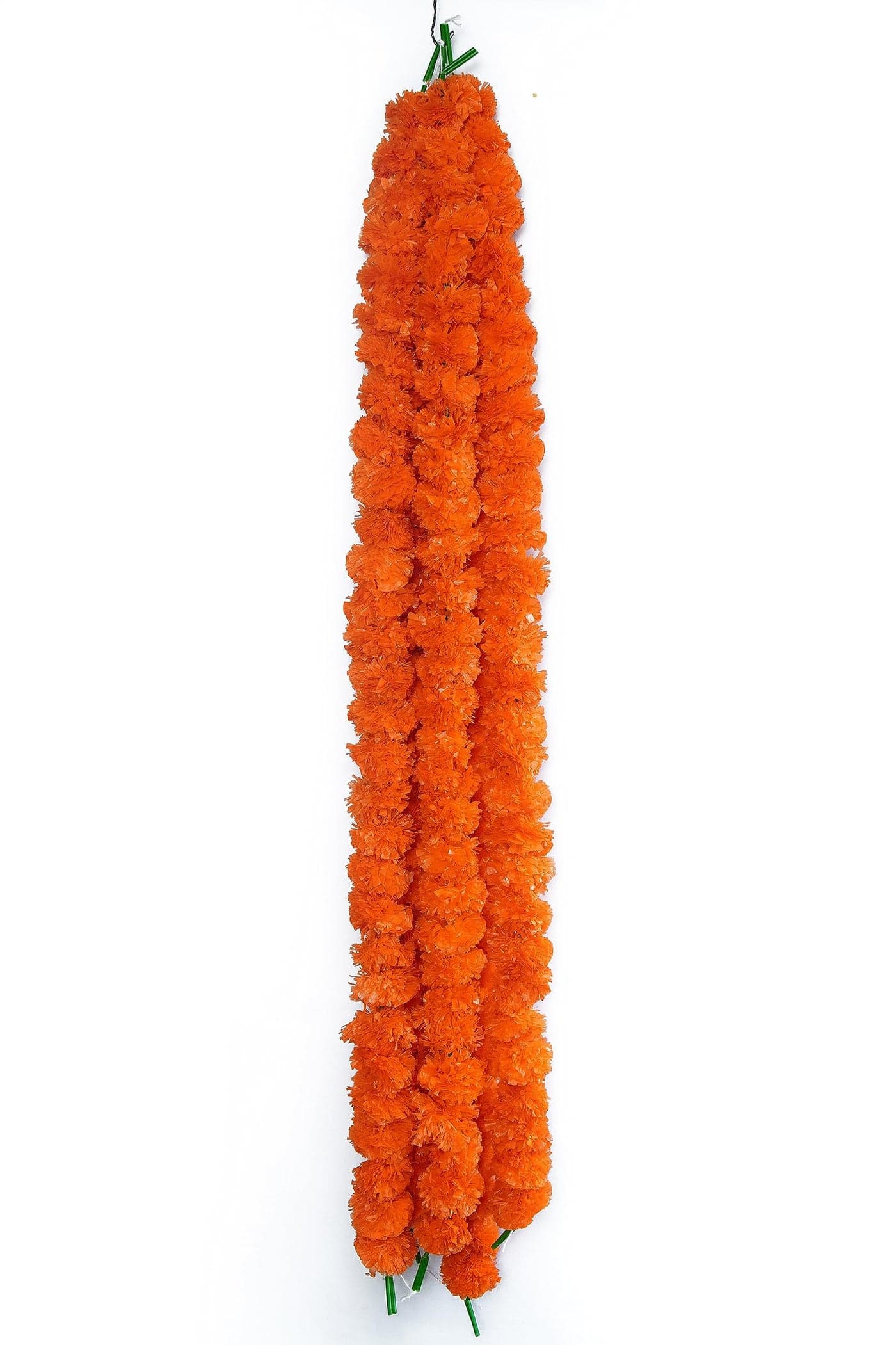 Caneuf Artificial Marigold Flower Garlands Toran for Diwali, Wedding, Navratri, Durga Pooja Vibrant Genda Phool Decoration for Door & Wall Hangings for Festival & Pooja Samagri Pack of 5 (Dark Orange)