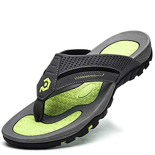 Pulltop Flip Flops for Men, Mens Thong Sandals Waterproof Shower Sandals Summer Outdoor Slippers Non Slip Beach Sandals for Men