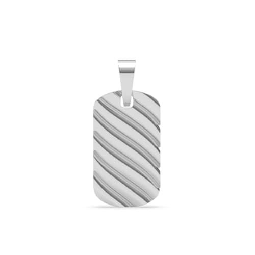 Clara Pure 925 Sterling Silver Wave Men Pendant Without chain | Gift for Men & Boys|Platinum Plated