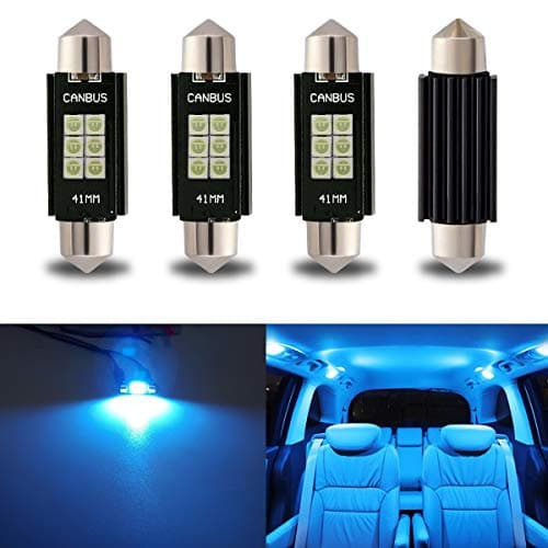 iBrightstar 930V Extremely Bright 2112 2122 578 Festoon LED Bulbs Error Free 161 41mm for Interior Map Dome Lights and License Plate Courtesy Lights Ice Blue