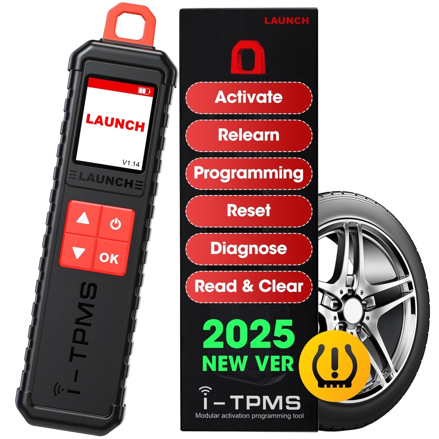 2025 New LAUNCH X431 iTPMS TSGUN Handheld TPMS Service Tool Relearn Reset and Program TPMS sensors Work with X431 Scanner or iTPMS APP Supports All 315433MHz Sensors Upgrade of TSGUN
