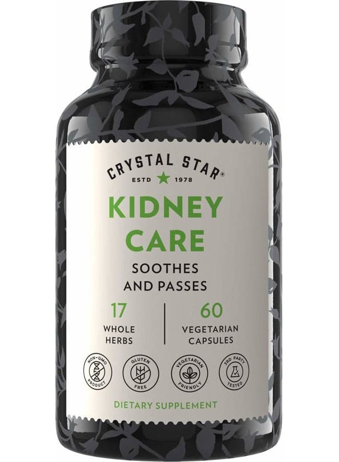 Kidney Care (60 Capsules) – Herbal Supplement for Kidney Cleanse, Detox & Support - Stone root, Gravel Root & Hydrangea root - Non-GMO & Gluten-Free