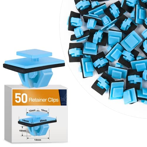 GOOACC 50Pcs Rocker Panel Fender Flare Exterior Moulding Clip with Sealer Automotive Fastener Rivet Clips for Hyundai Kia 877561F000 Elantra Kona Santa Fe Sport Soul Sportage Telluride