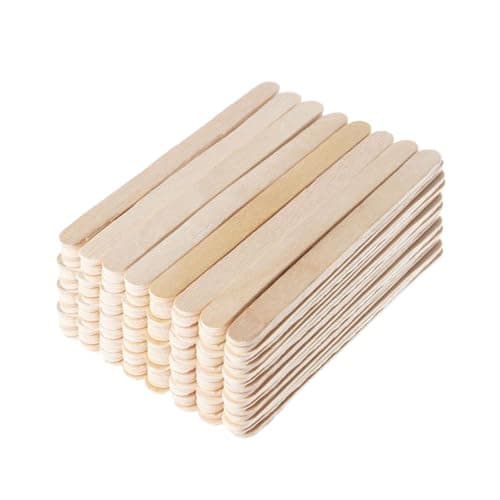 IEIDidactics Vibhuti Crafts Natural Wood Ice Cream Sticks/Popsicle Sticks 500 Pcs - Ideal for Arts, Crafts, DIY, School Projects