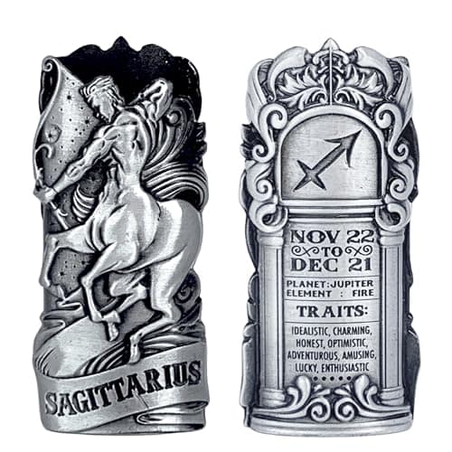 Metal Lighter Case Fits BIC, It Covers Standard Full Size Bic Lighter in J6. Zodiac Astrology Lighter Case, Design in Sagittarius. One Piece Per Order