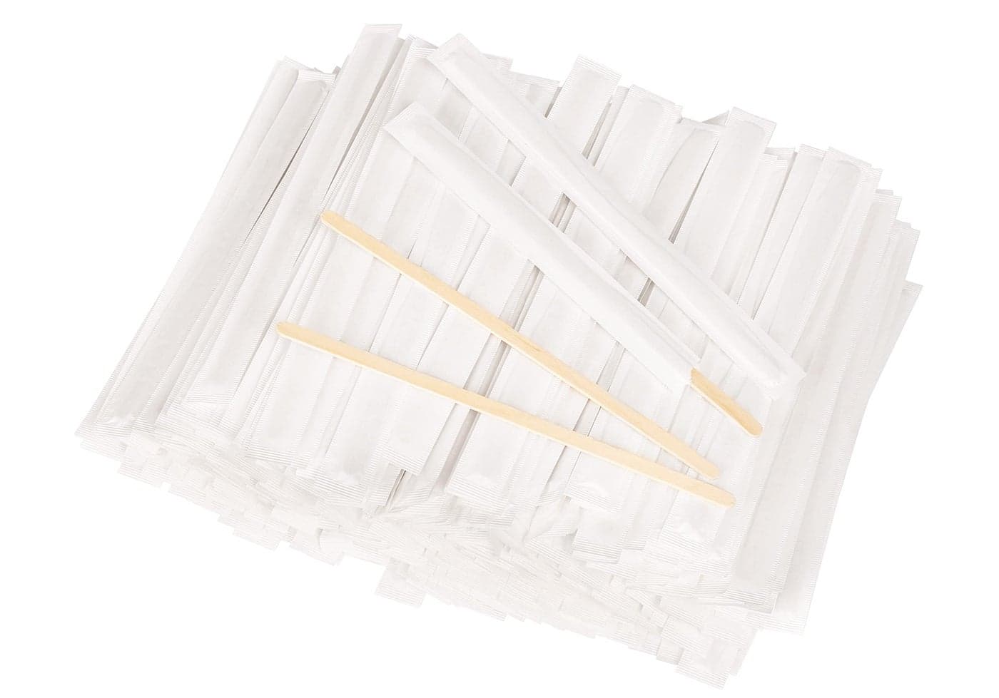 KAIXUAN WOOD 75 Inch 500 Pcs Individually Wrapped Coffee Stirrers Paper Wrapped Coffee Stir Sticks Wrapped Stir Sticks Tea and Hot Chocolate Gifts