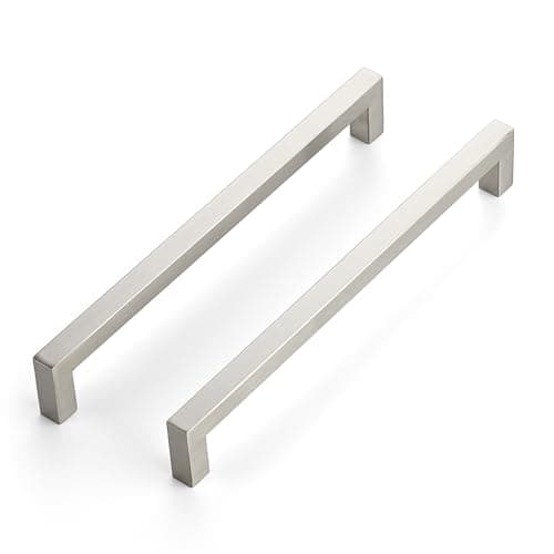 JOY DECOR 18 Pack Cabinet Handles81316 Inch Brushed Nickel Cabinet PullsKitchen Cabinet Handles Square Drawer Pulls Stainless Steel Drawer Hardware Handles 224mm Hole Centers