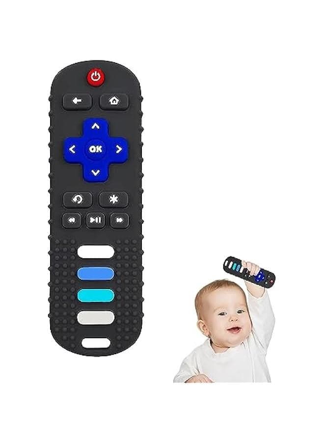Teething Toys for Baby 3-6-12 Months, TV Remote Teether for 0-3 Months Infant, Bath Toys for Newborn Boys and Girls, Food Grade Sensory Toy