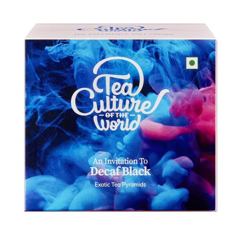 Tea Culture of the World Decaffeinated Black Tea Bags | Bold Black Tea Caffeine Free | Whole Leaf Pyramid Bags | Perfect for Evening & Night | Brew Hot or Iced | 16 Tea Bags | 32 g