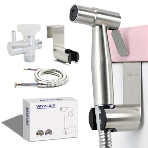 Handheld Bidet Sprayer for Toilet - Bidets for Existing Toilets Adjustable Water Pressure with Bidet Hose for Feminine Wash, Stainless Steel Muslim Shower Jet Spray for Toilet