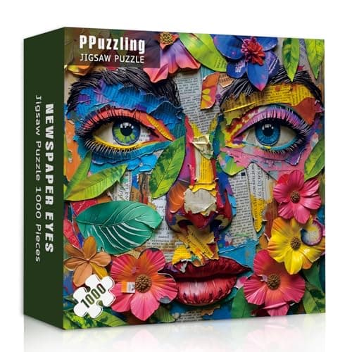 Flower Eye Puzzles for Adults 1000 Pieces Challenging Colorful Abstract Art Jigsaw Puzzle Difficult Gradient Puzzles as Home Decor