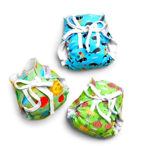 SuperBottoms DryFeel Baby Langot 0-6 months l Organic Cotton Modern Baby Nappy l Mess-free Langot with Gentle Elastics l Super DryFeel Top Layer l Diaper-free Time Essential