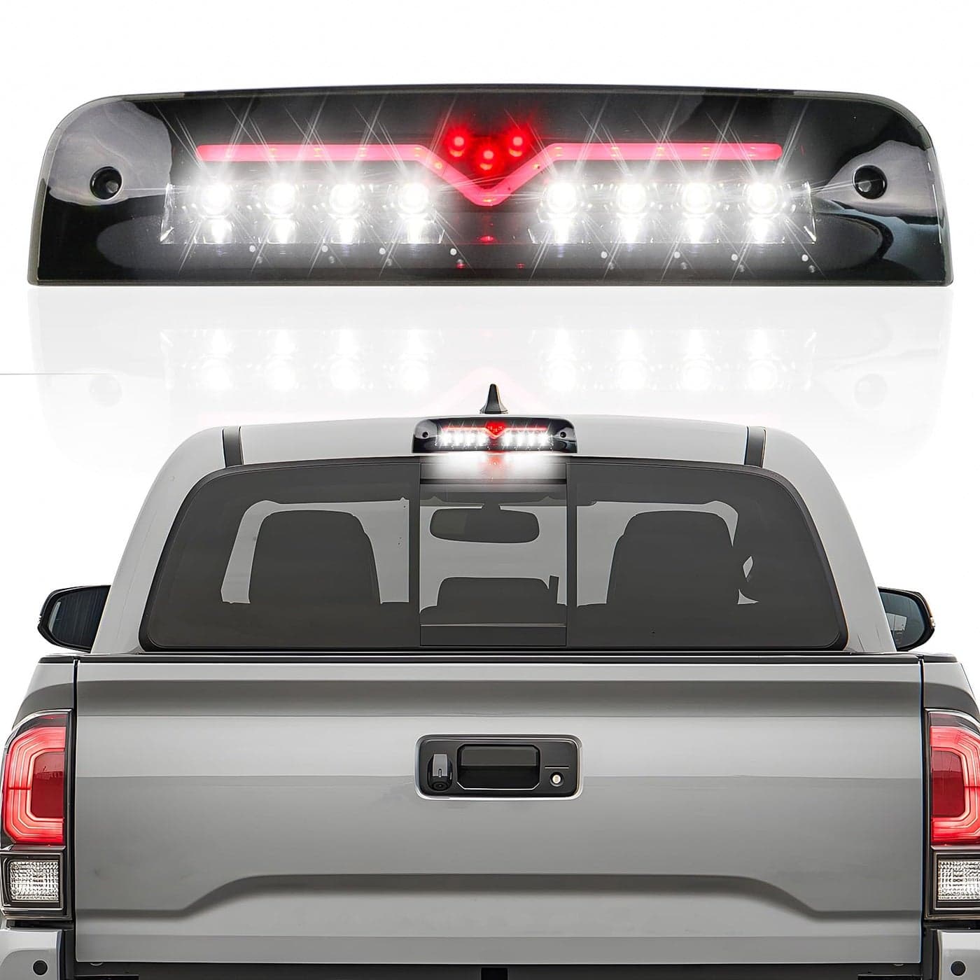 Youxmoto Fit for Dodge Ram 1500 20092017 Ram 2500 3500 20102017 LED 3rd Brake Light Third Brake Light High Mount Stop Light Cargo Lamp Black Housing Smoke Lens 55372082AD 55372082AC