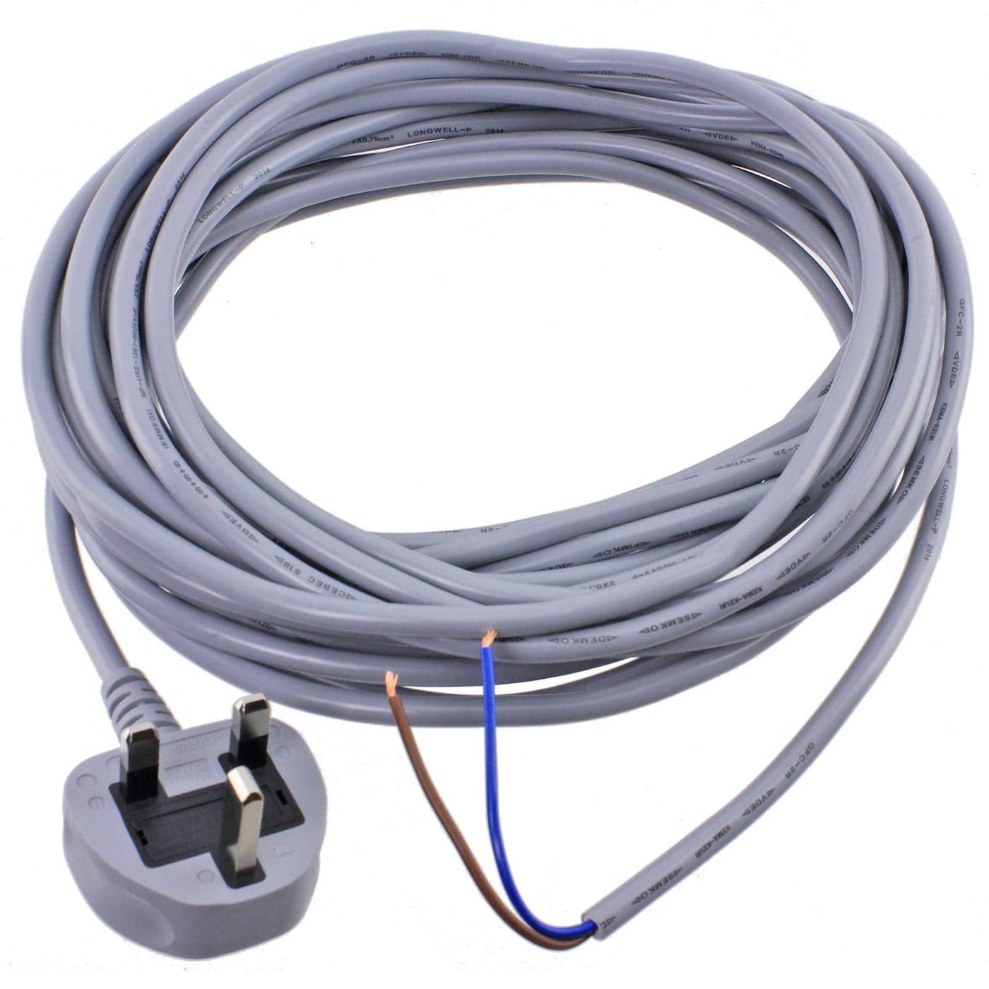 SPARES2GO Mains Cable Power Lead Plug compatible with Dyson DC01 DC03 DC04 DC07 DC14 Vacuum Cleaners 10 Metres