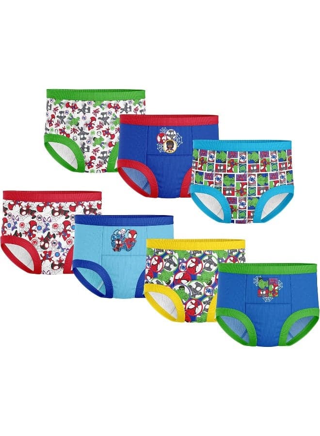 Spiderman boys Superhero Potty Training Pants, Success Chart & Stickers With Spiderman, Iron Man, Hulk & More Sizes 18m-4t Baby and Toddler Training Underwear (pack of 7)