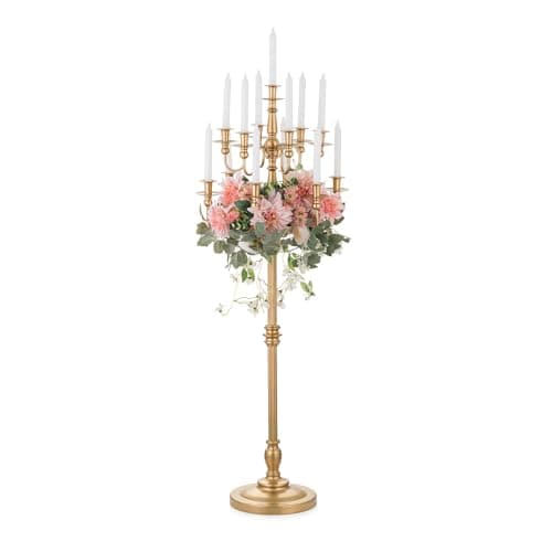 Sziqiqi Candelabra Candle Holder for Wedding: 51in Tall Candelabra 13 Branches Gold Candle Holders for Candlesticks Wedding Centerpiece Table Decorations