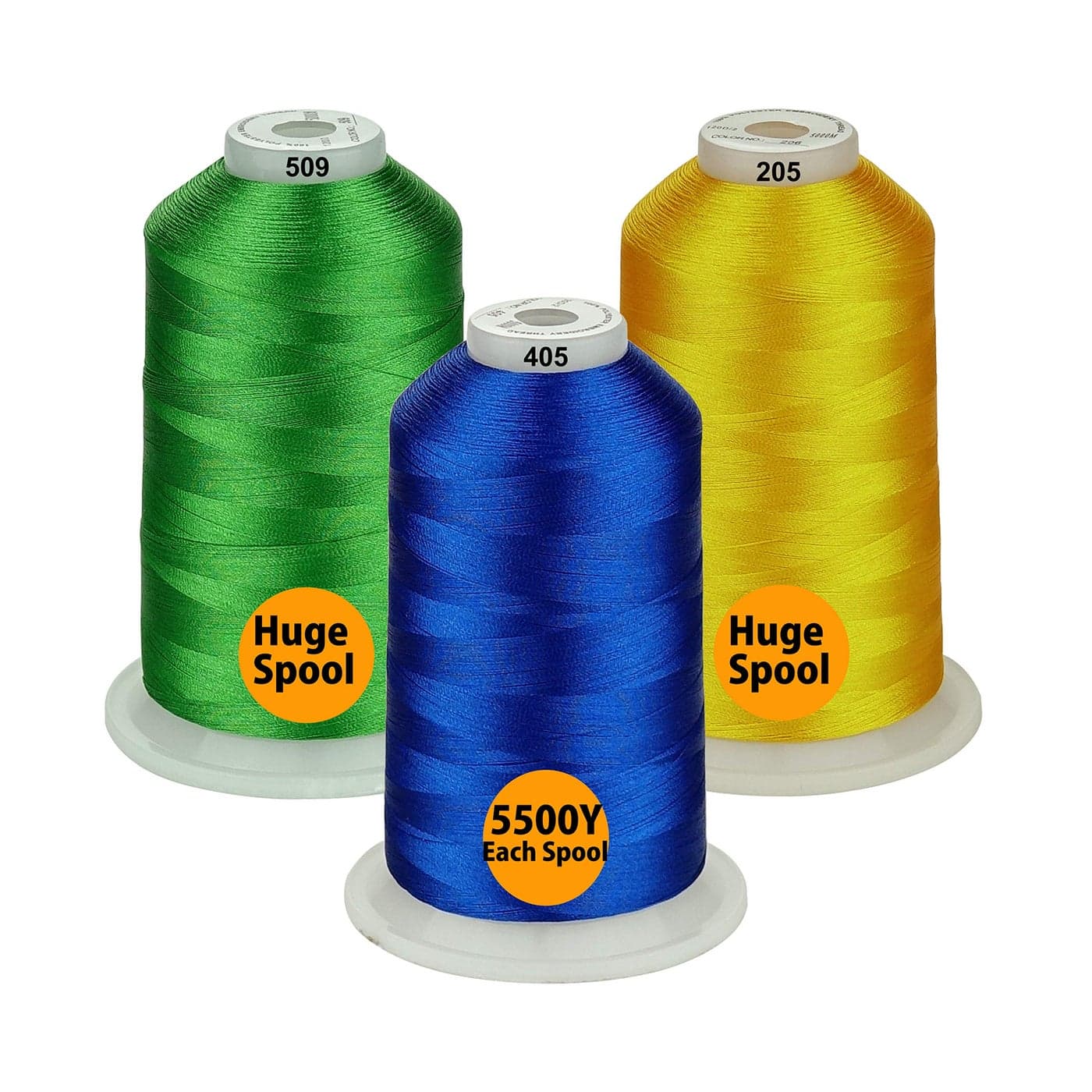 Simthread 33 Selections Various Assorted Color Packs of Polyester Embroidery Machine Thread Huge Spool 5500Y for All Purpose Sewing Embroidery Machines Essential Color 2