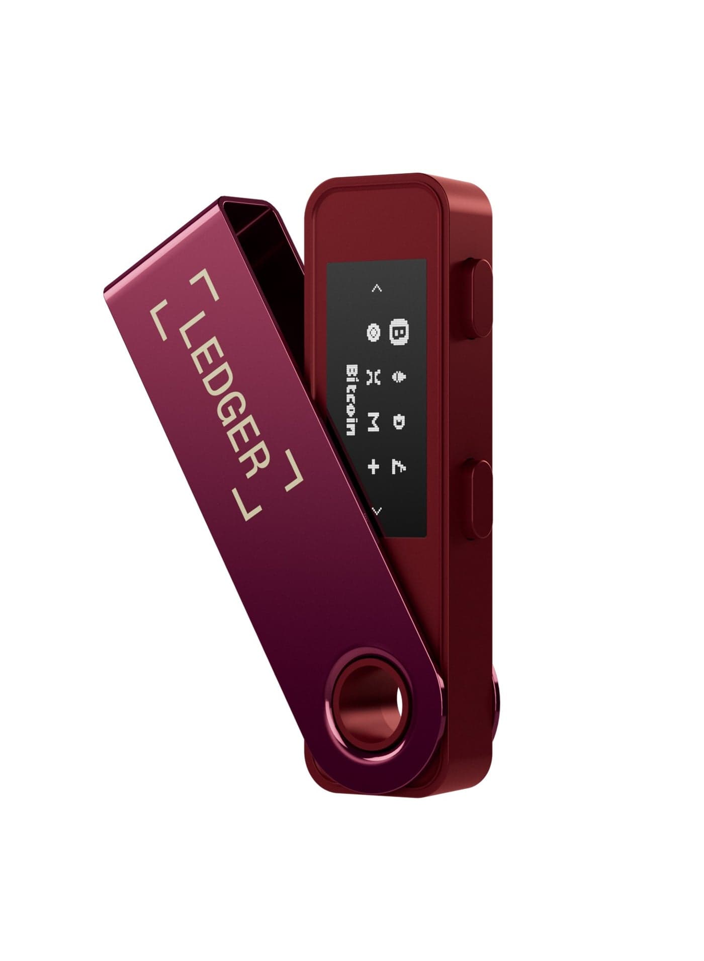 Nano S Plus Hardware Wallet | World's Safest Crypto & NFT Wallet, OLED Screen, Type-C Connectivity, 5000+ Coins Supported, for Android, MacOS & Windows - Crimson Magenta