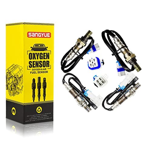 Sangyue 4X Oxygen O2 Sensor for 2008-2013 Chevrolet Silverado 1500 Tahoe Suburban 1500 Upstream + Downstream