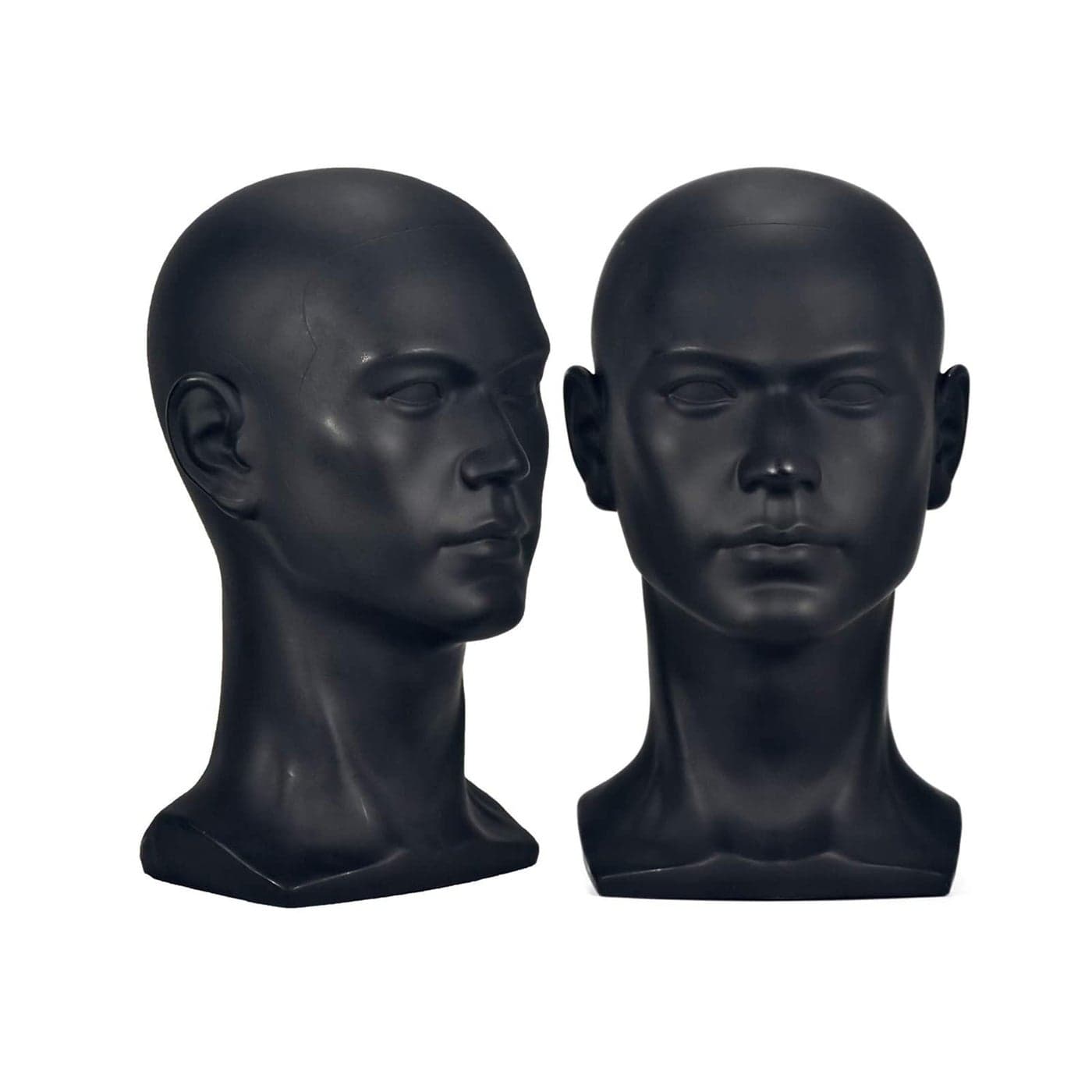 ZMS Male Mannequin Head for Cosmetology Display of Headsets Headphones Game Consoles Hats Wigs Jewellery Matte Black