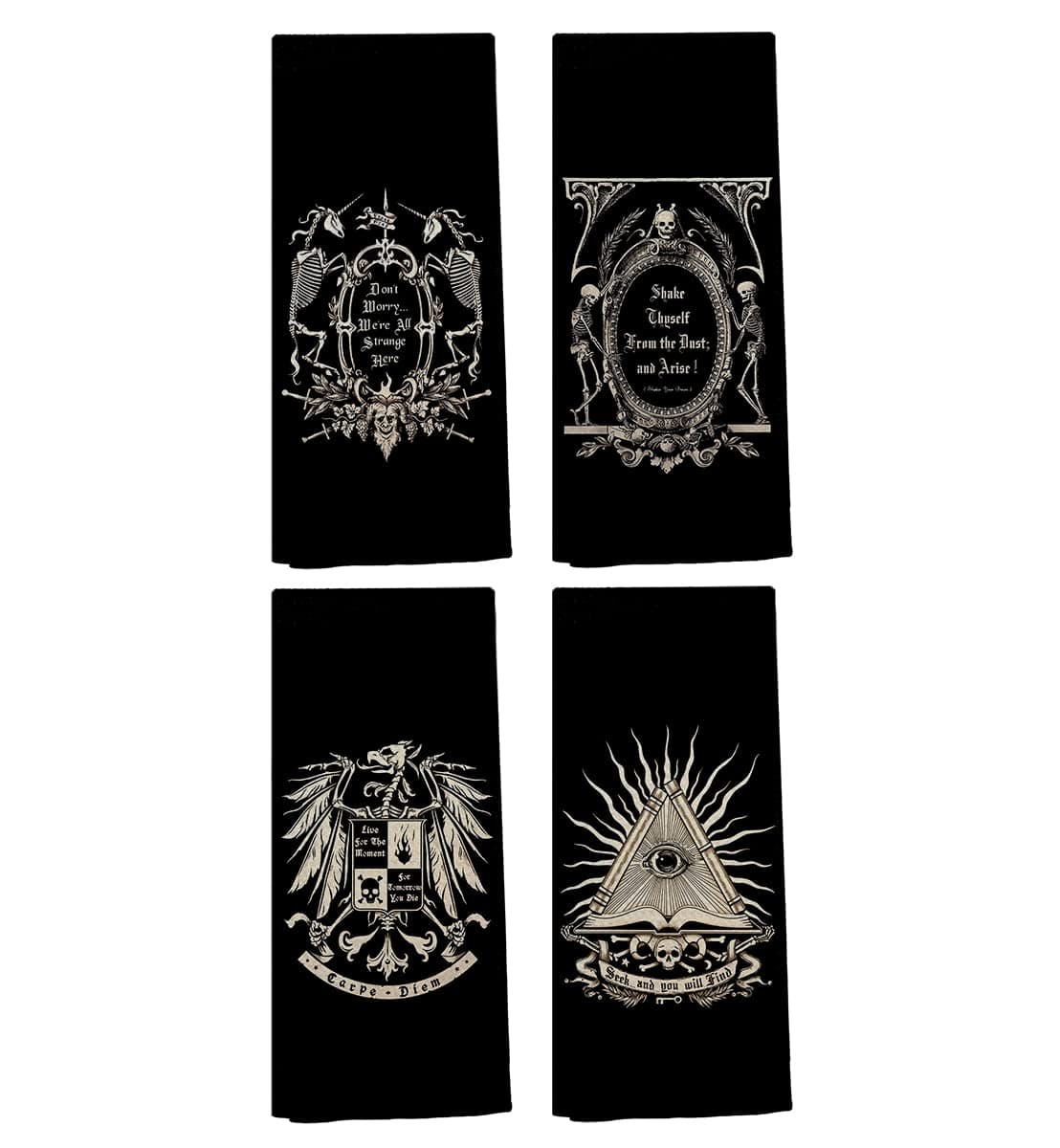 Knibeo Gothic Kitchen Towels Set Gothic Gifts 2 Pieces 16 X 24 Inch Gothic Bathroom Hand Towels Witchy Gifts Skull Spooky Hand Towel Gothic Kitchen Accessories