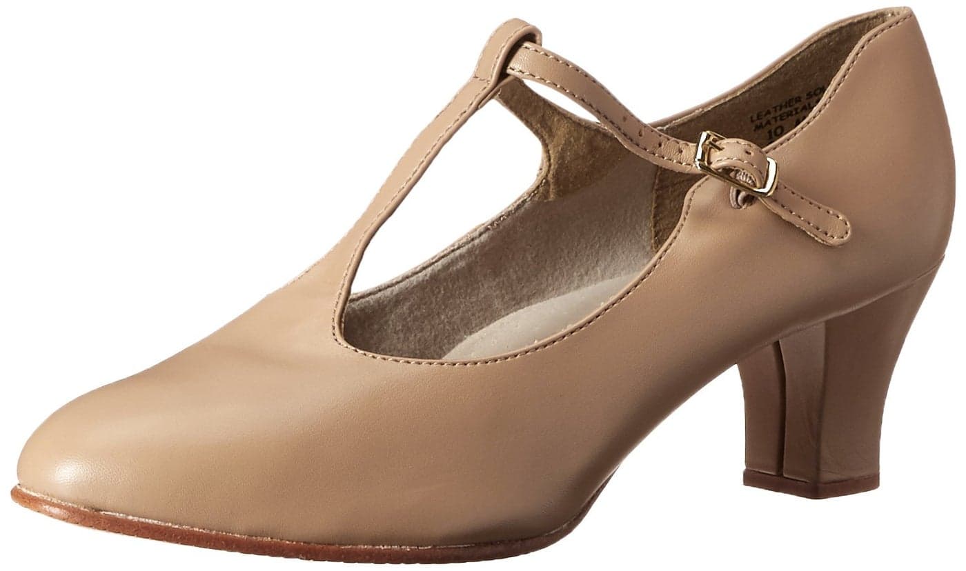 Capezio Womens Jr Footlight TStrap Dance Shoe Caramel 7 US