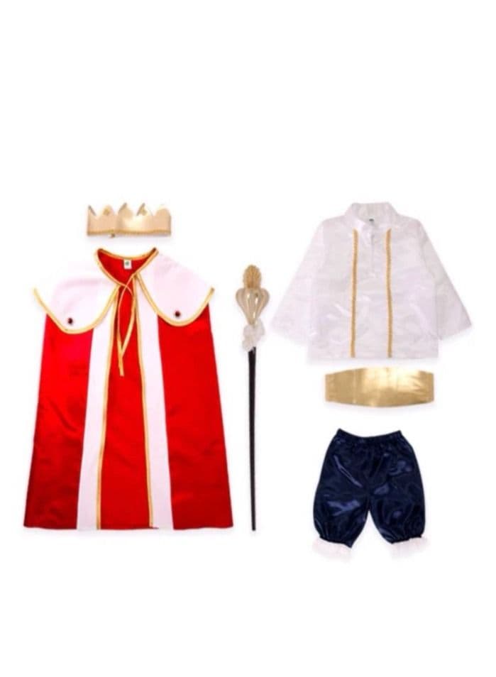 King Costume Set in Breathable Cotton Polyester For Kids, 2-3years old