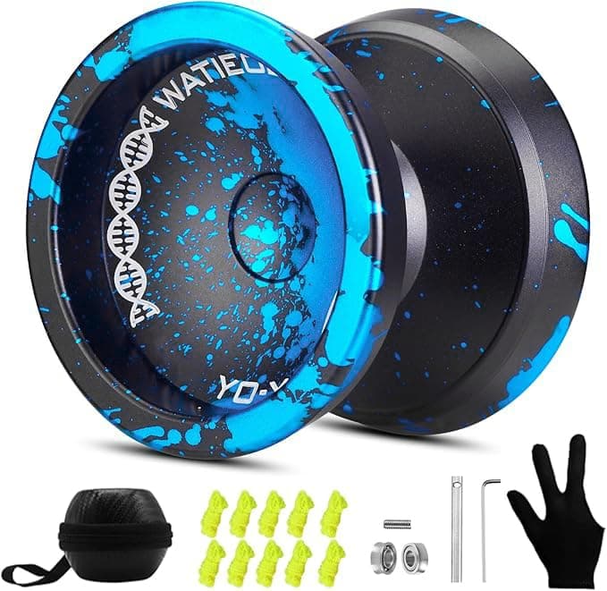 WATIEOBOO YoYo Professional Responsive Yo yo Bearing for Kids Beginner Unresponsive Yoyo Bearing for Fingerspin Yoyos Tricks with Yoyo Accessories Black and Red