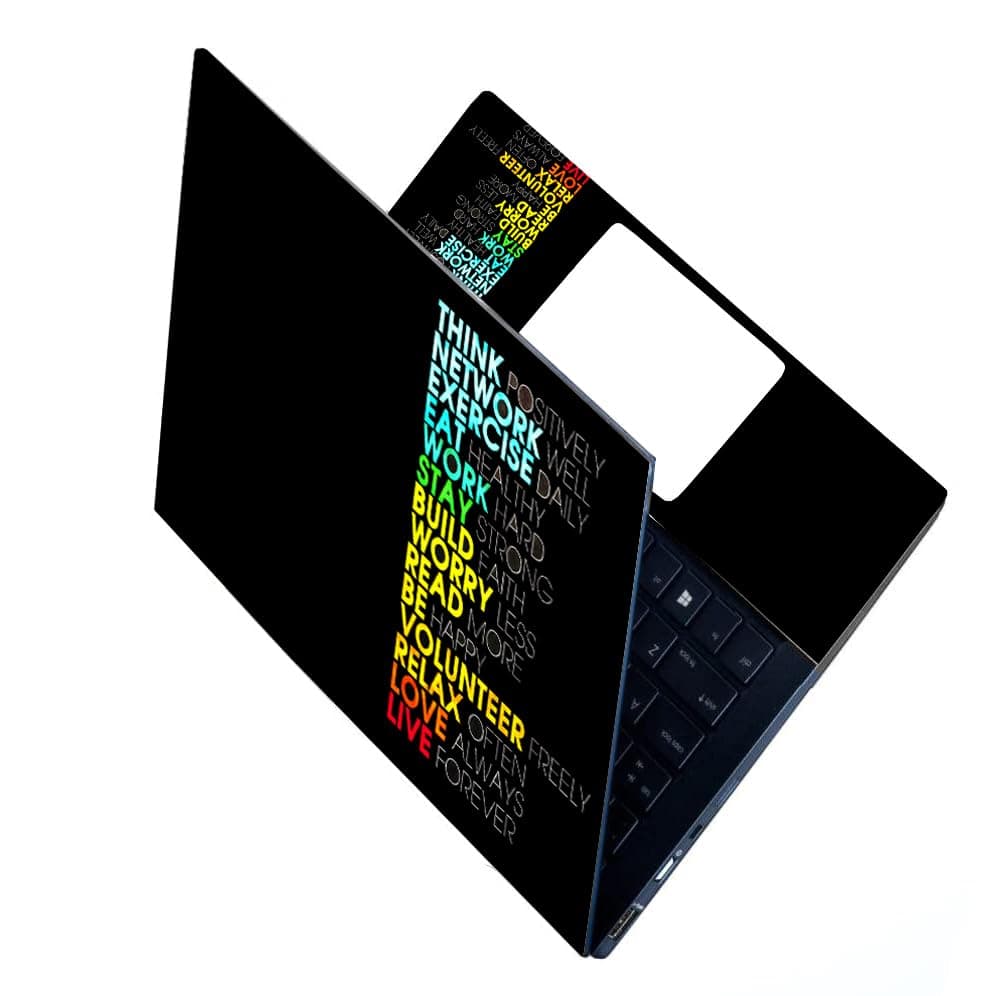 ANCIARY Full Laptop Skin Stickers HD Quality Sticker for Laptops Upto 15.6" (Dustproof|Waterproof|Scratchproof|Reusable) - Network FL1