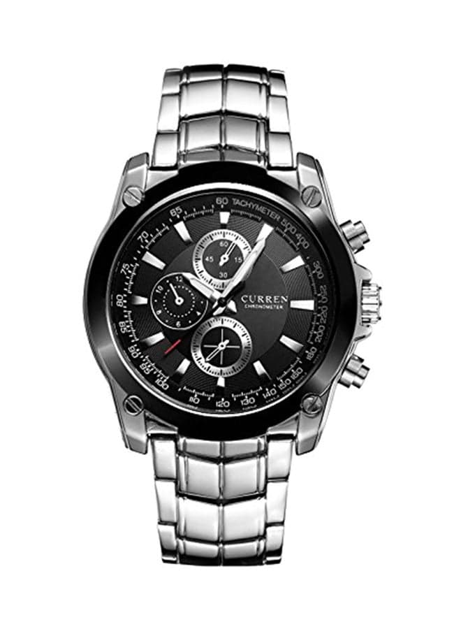 Men's Water Resistant Analog Watch 8025 - 40 mm - Silver