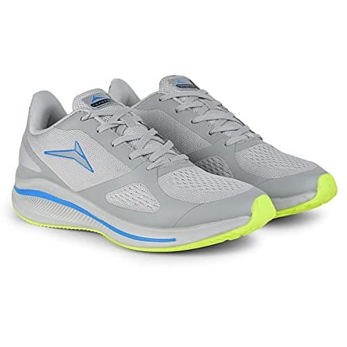 JQR Men Global Plus Sports Running Shoes Mesh Upper Lace Up Design Soft Cushioned Memory Foam Insole Extra Grip Anti Skid Comfortable Lightweight Durable For Gym,Workout,Walking&Everyday (10),Grey
