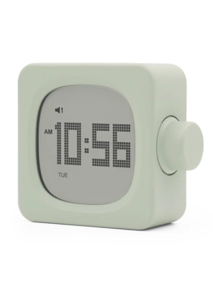 Intelligent Small Alarm Clock With Night Light Timer Dual-use Learning Clock Light Bean Paste Green