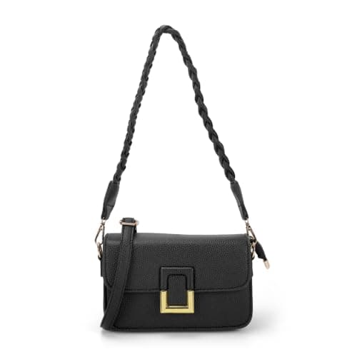 Mochi Women Black Casual Pu Soft Body Magnet Closure Solid Sling Bag With 1 Pocket And 1 Compartments (66-657)