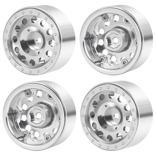 MOHERO 4Pcs 13 RC Beadlock Wheels for TRX4M SCX24 Redcat Ascent 118 124 RC Crawler Car