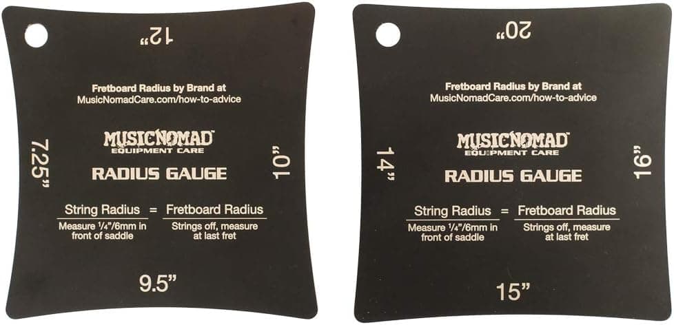 MusicNomad Precision Fretboard and String Radius Gauge Tool 2 pc Set MN603