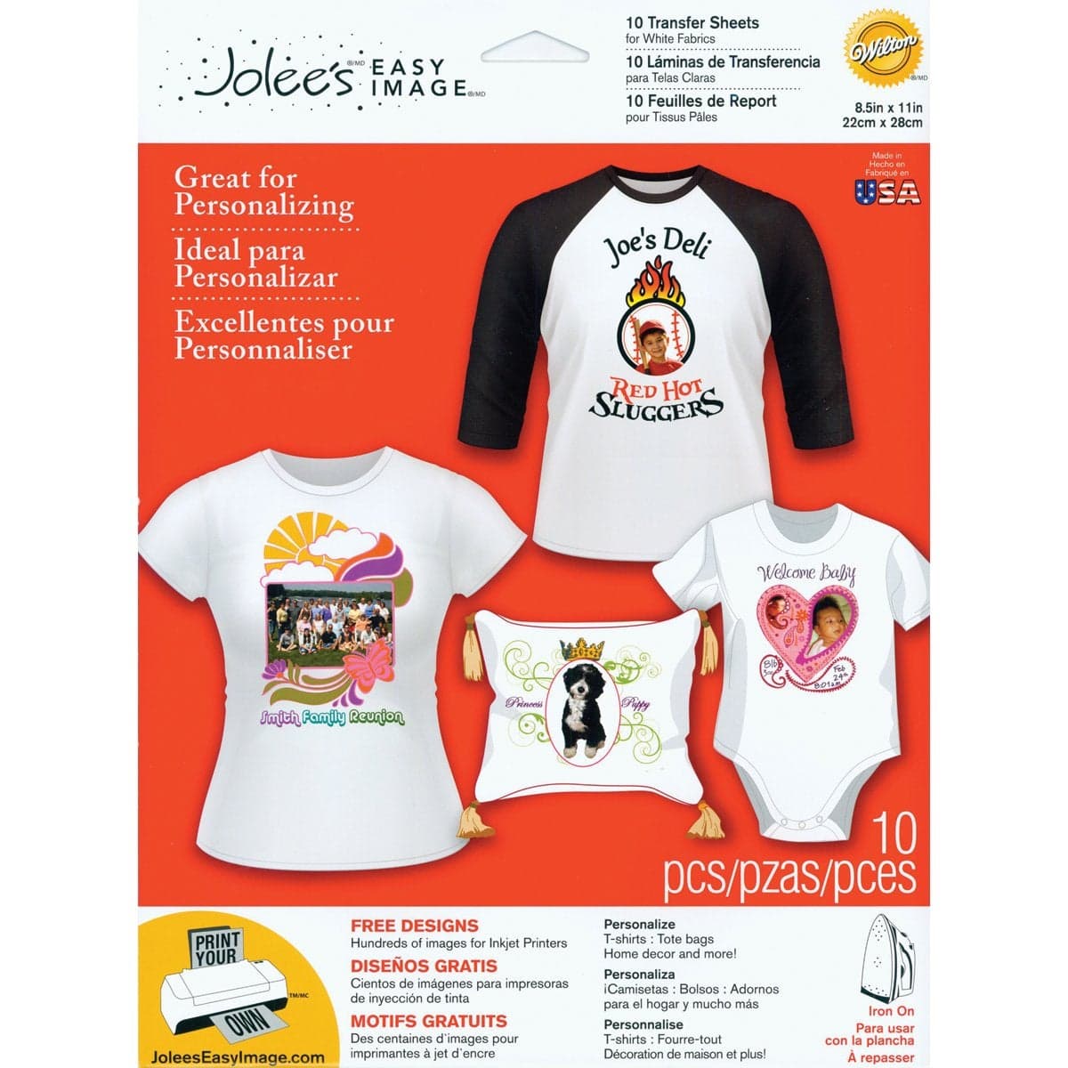 Jolees Boutique Easy Image Ironon Transfer Paper White Fabrics