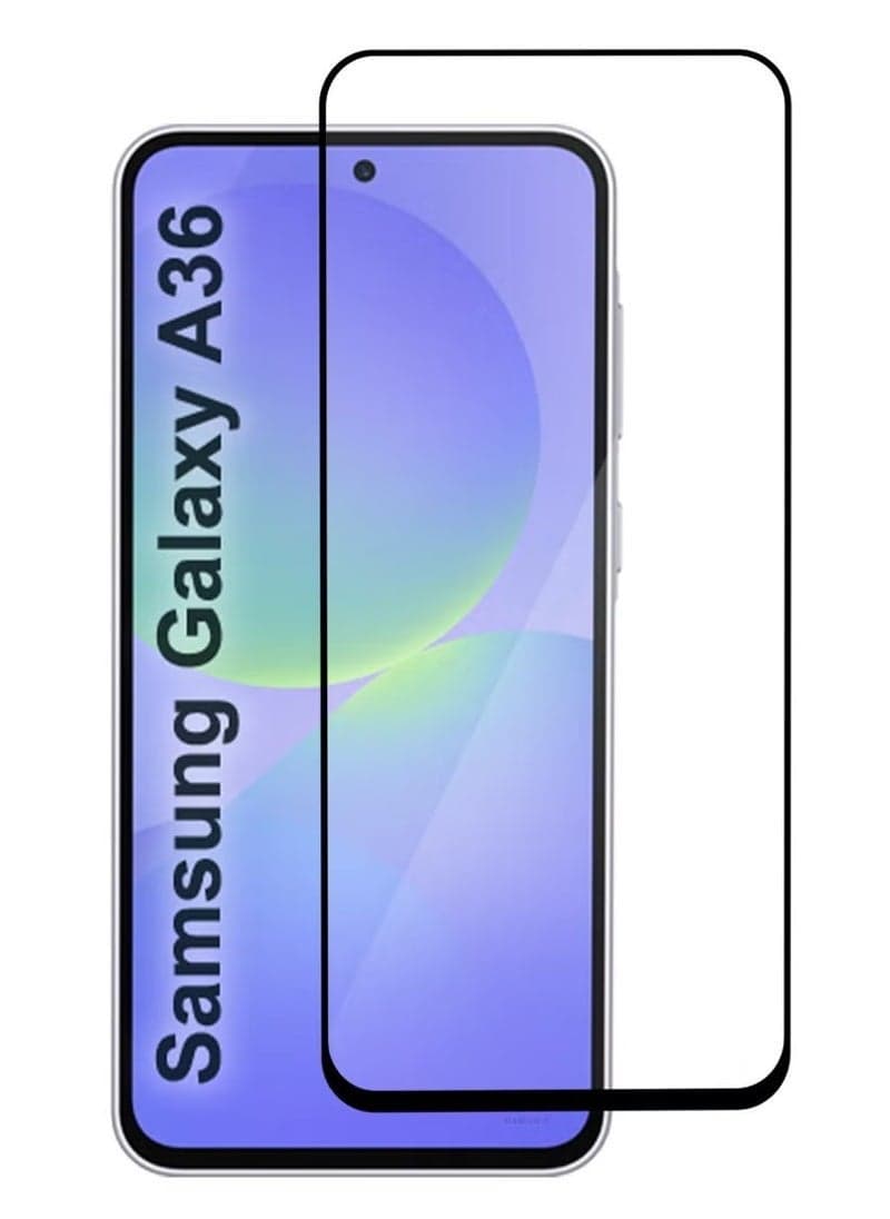 Samsung Galaxy A36 Screen Protector – Full Coverage 9H Tempered Glass with HD Clarity and Anti-Fingerprint Coating – Ultra-Clear, Edge-to-Edge Fit, Bubble-Free Easy Installation, Scratch-Resistant Protection for Galaxy A36 2025