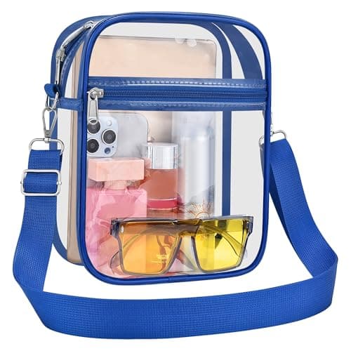 USPECLARE Clear Purse Stadium Transparent Messenger Bag Stadium Approved for Men and Women Clear CrossBody Bag