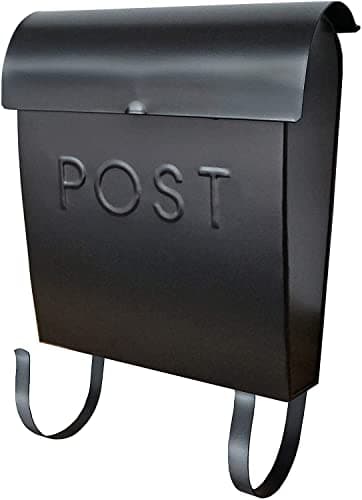 NACH Mailboxes for Outside Wall Mount, 12 x 11.2 x 4.5 inch, Black Mailbox, Waterproof Mailbox with Outdoor Newspaper Holder - The Euro Mailbox