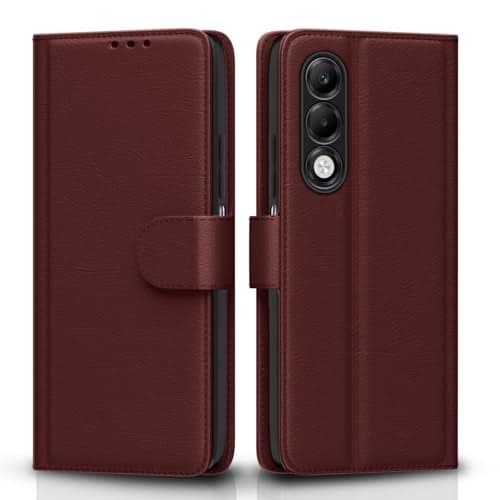 Pikkme Flip Cover for Oppo K13x 5G | Leather Finish | Shockproof with Card Pockets & Wallet Stand | Ultimate Protection Case(Brown)