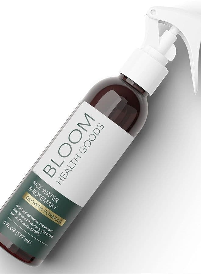 Bloom Health Goods – Rice Water & Brewed Rosemary Spray – Hair & Skin Serum – Strengthen, Moisturize & Thicken Naturally – for Dry, Oily, Flaky, Thinning, Damaged Hair Types
