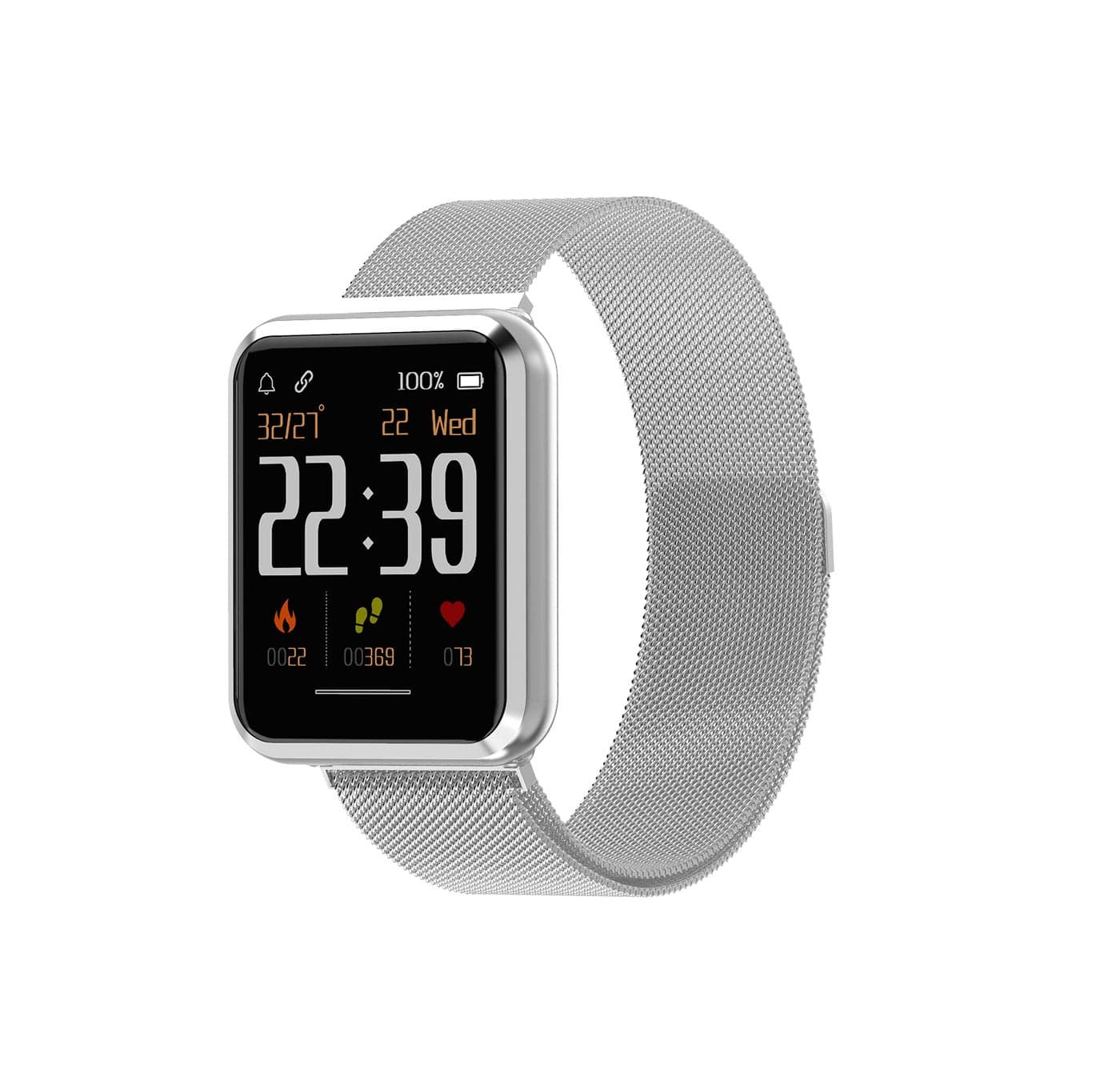 Bean Information Technology Emerge S3 Silver Smartwatch for iOS and Android