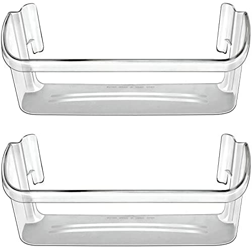 240323002 Refrigerator Door Bin Shelf Compatible with Frigidaire or Electrolux, Bottom 2 Shelves on Refrigerator Side, Clear, Double Unit, Replaces PS429725, AP2115742
