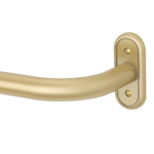 Wolistsa Curtain Rods 36-120 Inch, Gold Wrap Around Blackout Curtain Rods for Windows, 1 Inch Adjustable Long Heavy Duty Room Darkening Window Treatment Rod for Bedroom, Living Room, Sliding Door