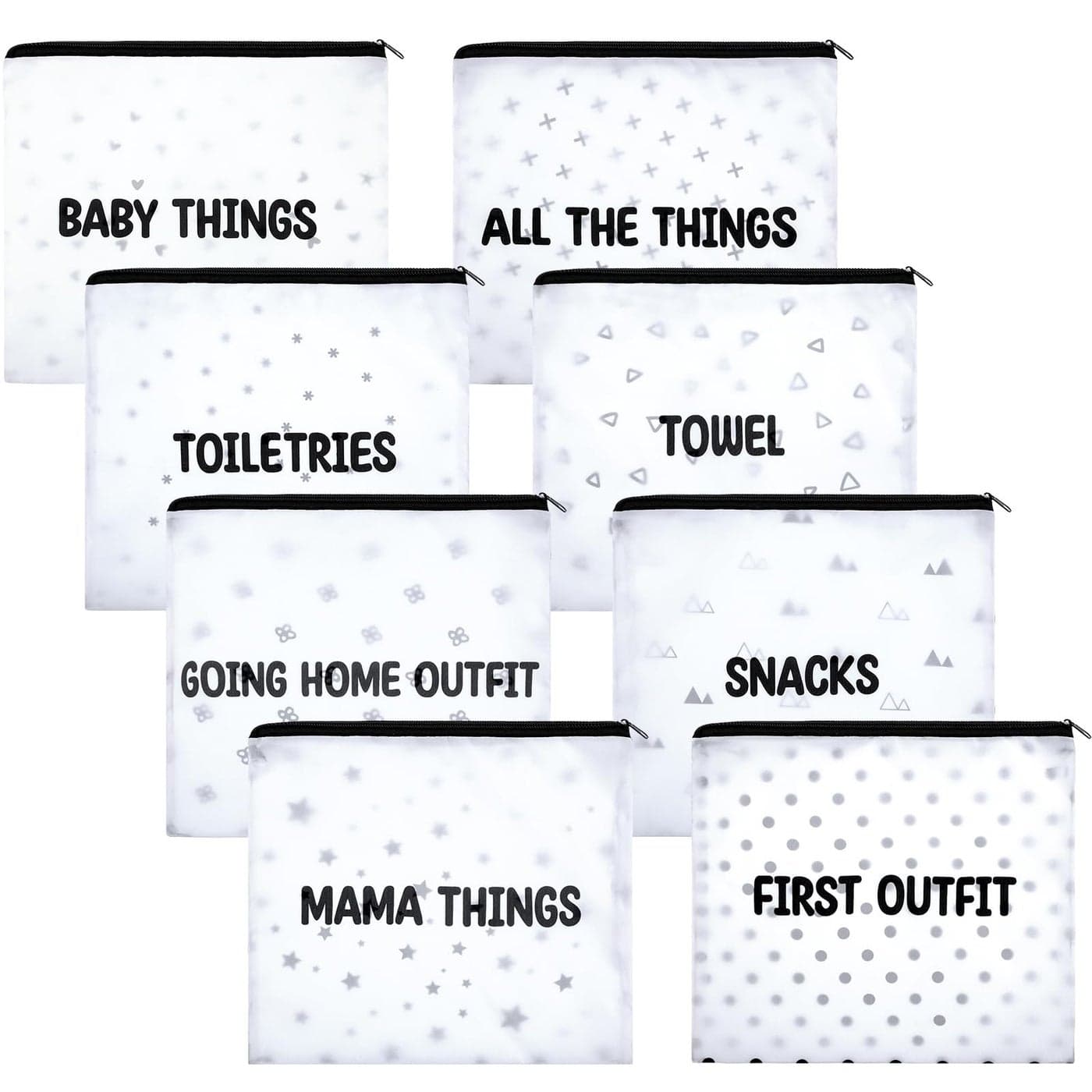 8 Packs Hospital Bags for Labor and Delivery Diaper Bag Organizing Pouches Travel Maternity Bag 8 Sorts Hospital Bag Essentials for Baby Expecting Moms and New Mothers Mommy 1063 x 925 Inches