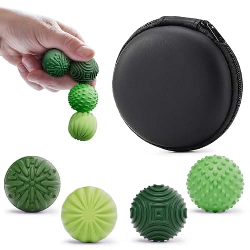 luckdoor Silicone Magnetic Balls Fidget Toys for Adults Teens4PCS Stress Relief Sensory Toys for Autism ADHD AnxietyFun Textures GadgetsOffice Desk ToyStocking Stuffers for Women Men Teen Gift