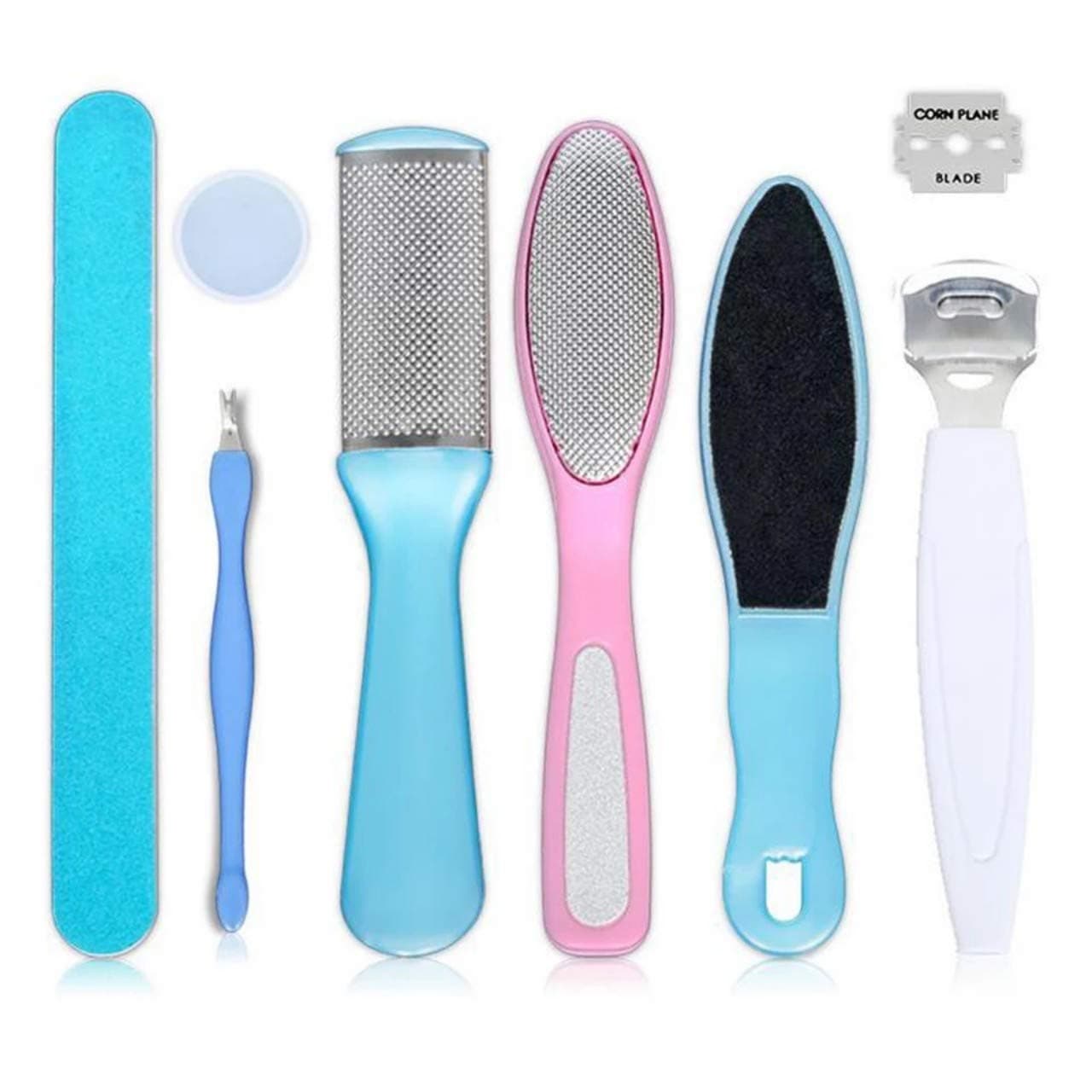 SKINPLUS Pedicure Tools for Feet Pedicure KitFoot Scrubber for Dead Skin Callus Remover Foot Scraper Foot File Pitchfork Filer for Nail Repair tool